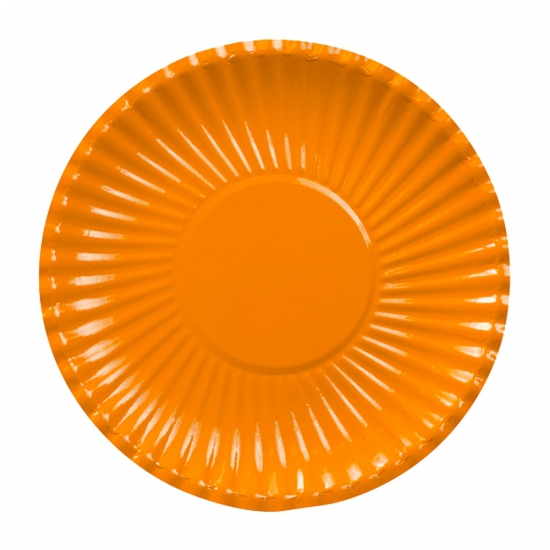 Image of 10 oranje bordjes van karton