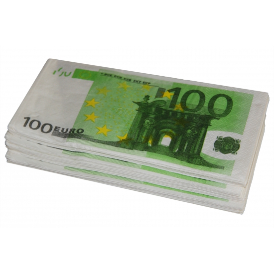 Image of 100 euro biljet servetjes 10 stuks