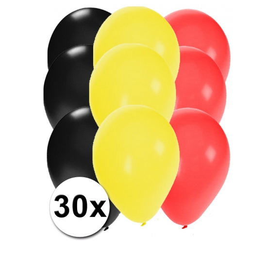Image of 30x Ballonnen in Belgische kleuren