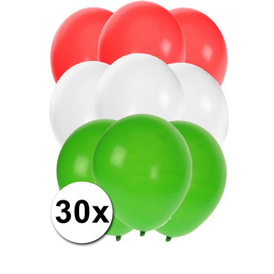 Image of 30x Ballonnen in Hongaarse kleuren