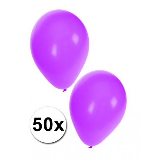Image of 50 ballonnen paars