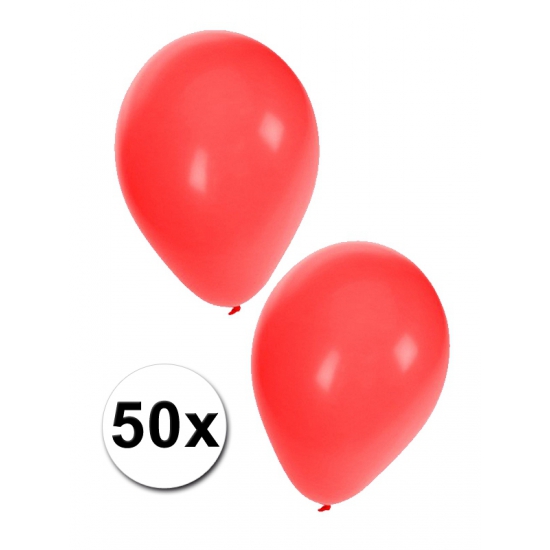 Image of 50 ballonnen rood