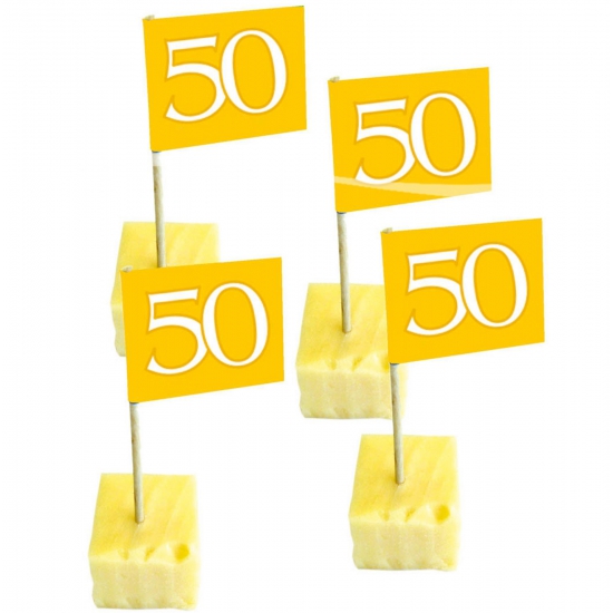 Image of 50 stuks cocktailprikkers 50 jaar