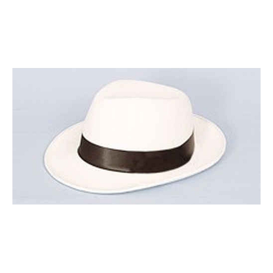 Image of Al Capone hoed wit met zwart