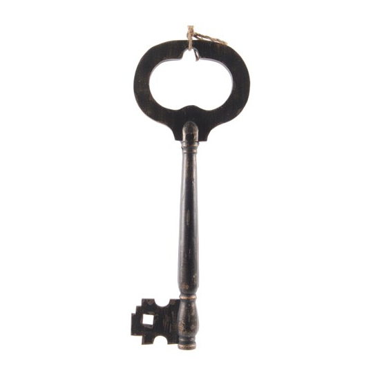 Image of Antieke sleutel van hout 64 cm