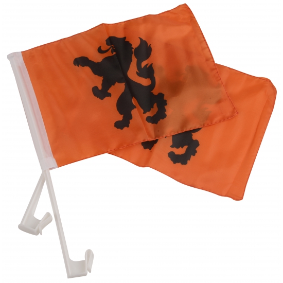 Image of Autoversiering oranje KNVB vlaggen