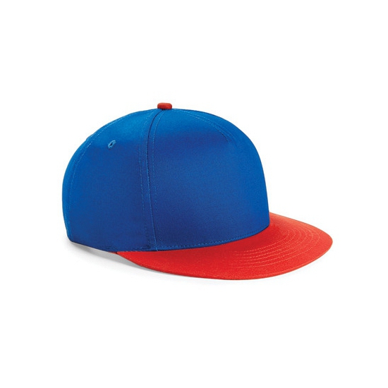 Image of Beechfield kindercap blauw/rood