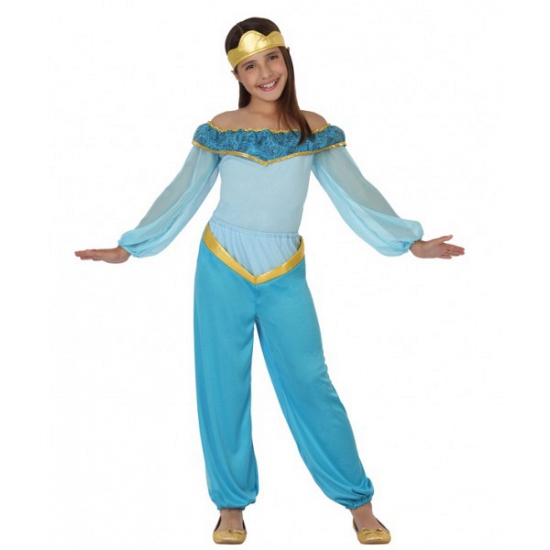Image of Blauw arabische prinses kostuum