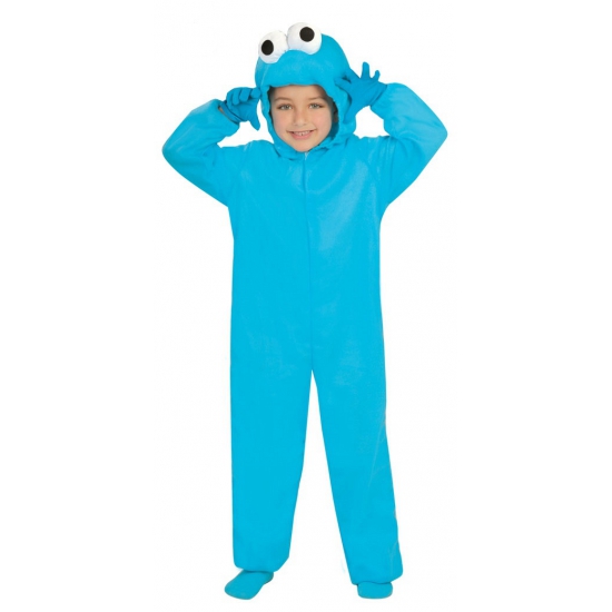 Image of Blauw pluche monster pak voor kinderen