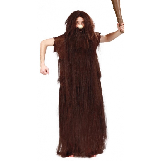 Image of Bruin holbewoner kostuum voor volwassenen