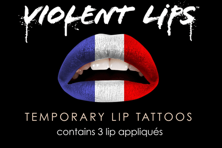 Image of Carnaval Frankrijk lip tattoo