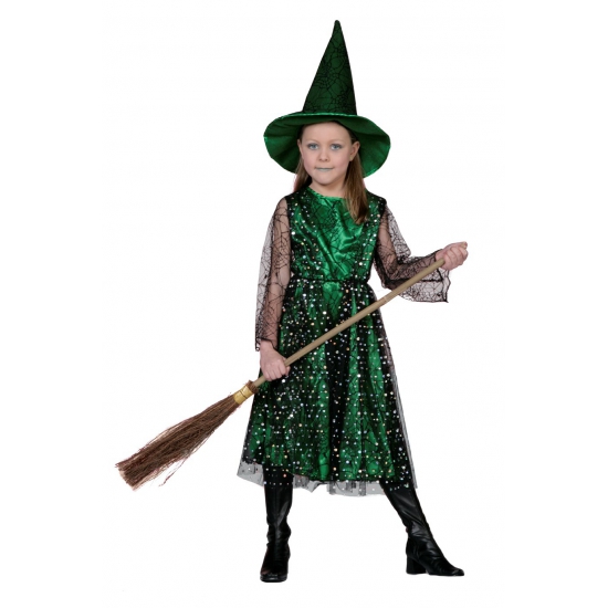 Image of Carnaval Groene heksen jurk kinderen