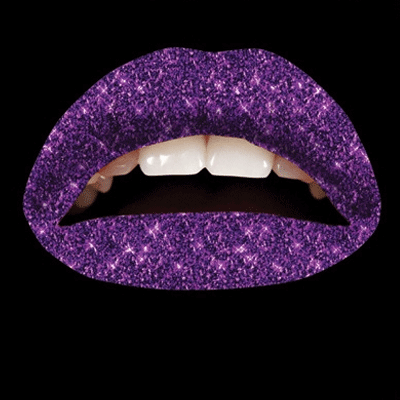 Image of Carnaval Paarse glitter lip tattoo