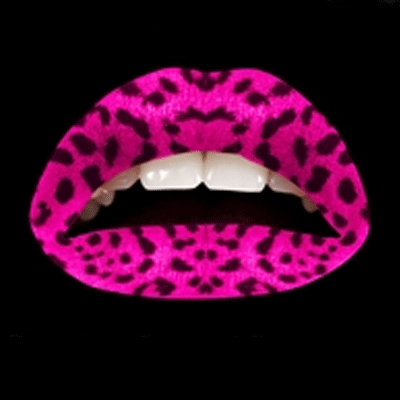 Image of Carnaval Roze luipaard lip tattoo