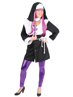 Image of Carnaval Sexy nonnen kostuum