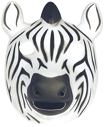 Image of Carnaval Zebra masker van soft foam