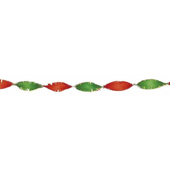 Image of Crepe slinger rood / geel / groen 30 meter