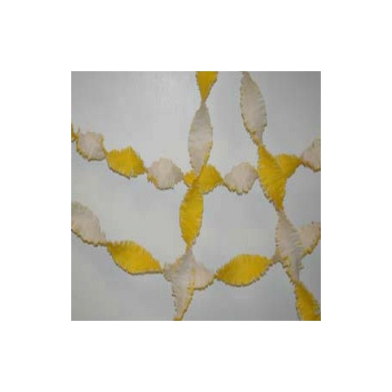Image of Crepe slinger wit / geel 30 meter