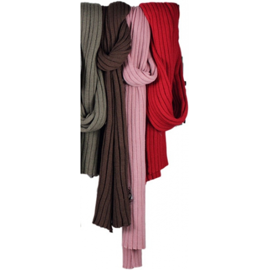 Image of Donkerroze gebreide sjaal 176 cm