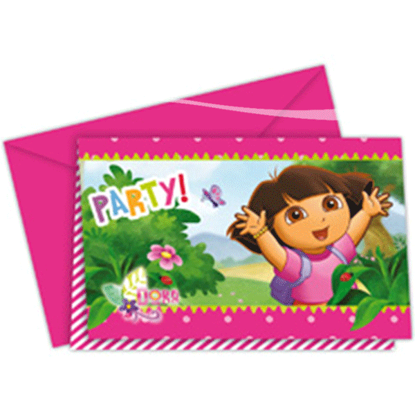 Image of Dora uitnodigingen 6 stuks