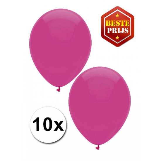 Image of Feestartikelen 10 donker roze ballonnen