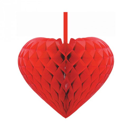 Image of Feestartikelen rood decoratie hart 15 cm