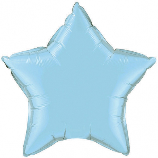 Image of Folie ballon lichtblauwe ster 50 cm