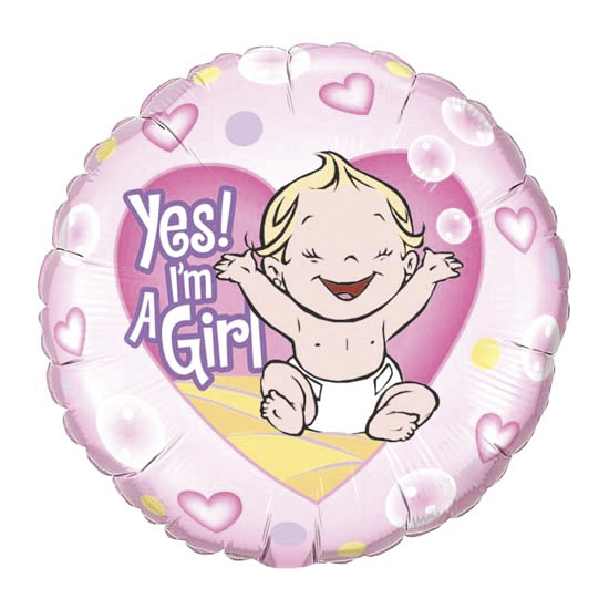 Image of Folie ballon Yes I am a girl