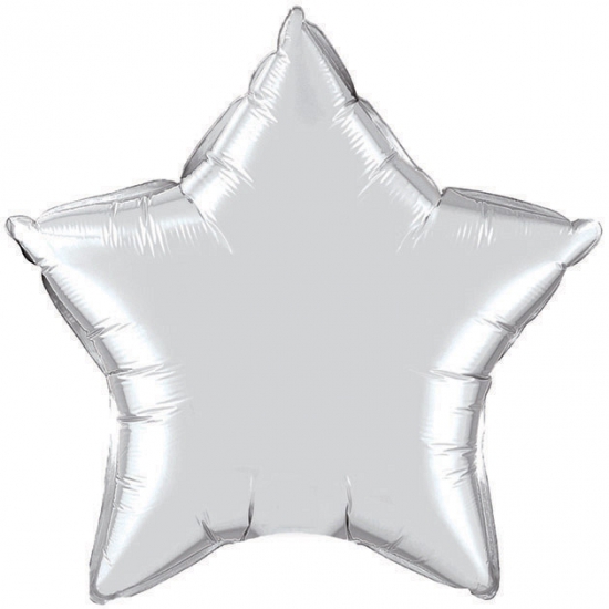Image of Folie ballon zilveren ster 50 cm
