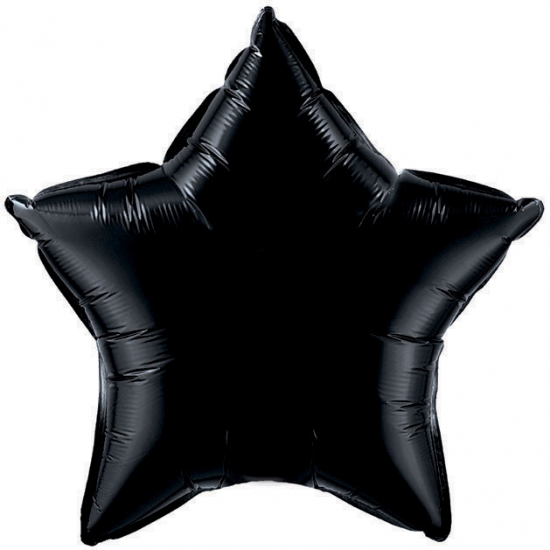 Image of Folie ballon zwarte ster 50 cm