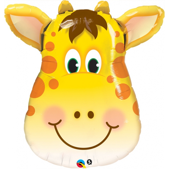 Image of Folie dieren ballon giraffe 81 cm