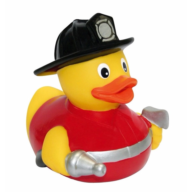Image of Gele badeend brandweer voor kinderen