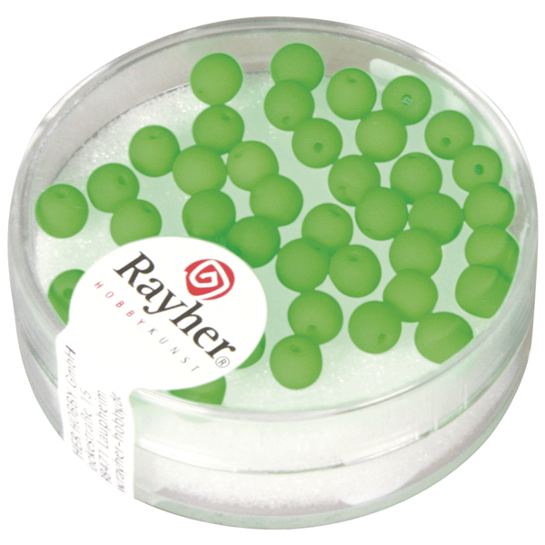 Image of Glaskraaltjes in neon groene kleur 4 mm