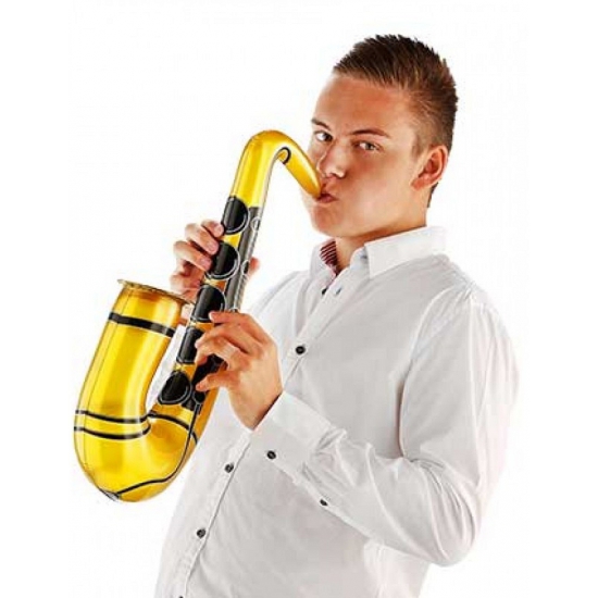 Image of Gouden opblaasbare saxofoon