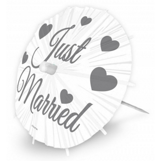 Image of Just Married parasol prikkers XL