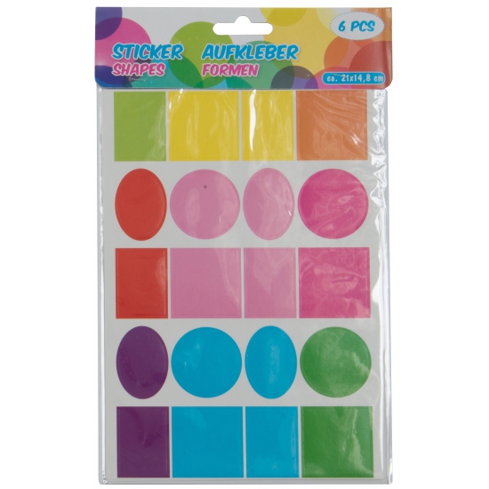Image of Kinder hobby stickers gekleurd 6 vellen