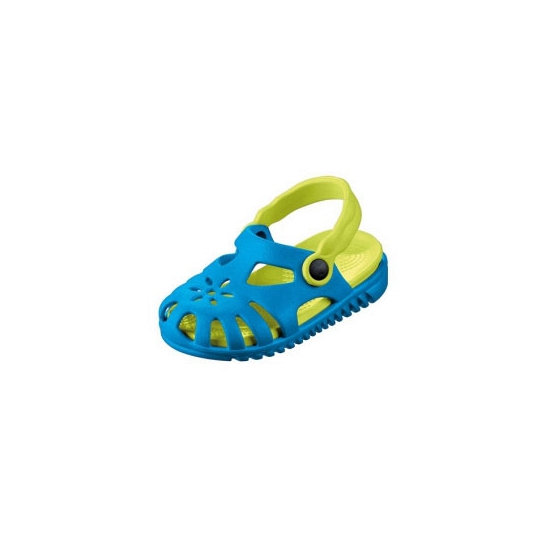 Image of Lichte kinder water sandalen blauw met groen