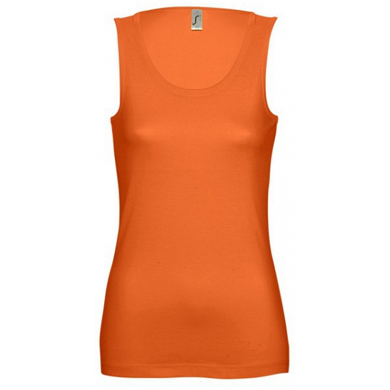 Image of Mouwloze oranje shirtjes dames Jane