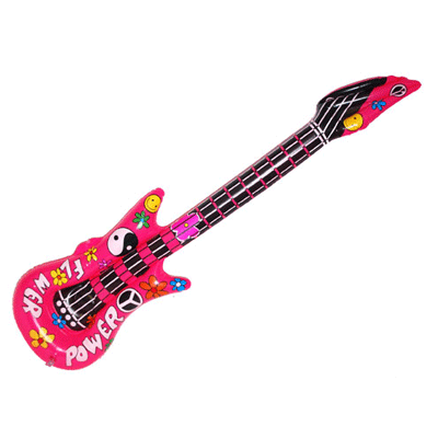 Image of Opblaasbare flower power gitaar