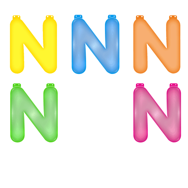 Image of Opblaasbare letters N 35,5 cm