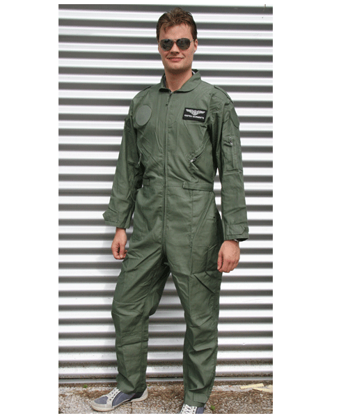 Image of Overall voor piloot legergroen