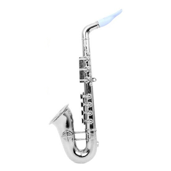Image of Plastic saxofoon zilver 37 cm