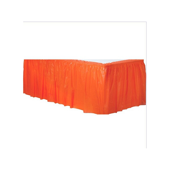 Image of Plastic tafelrand oranje met plakstrip