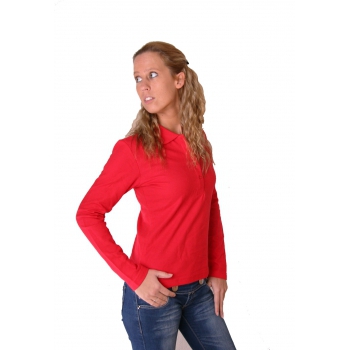 Image of Poloshirt voor dames rood