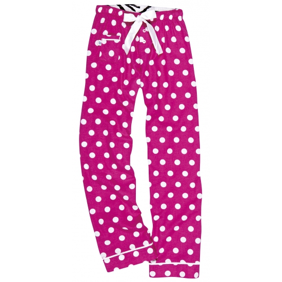 Image of Pyjamabroek roze met stippen