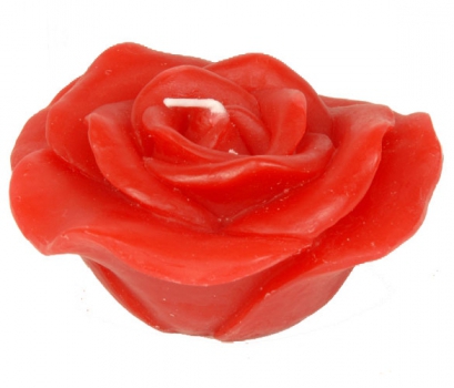 Image of Valentijnsdag kaars rode roos