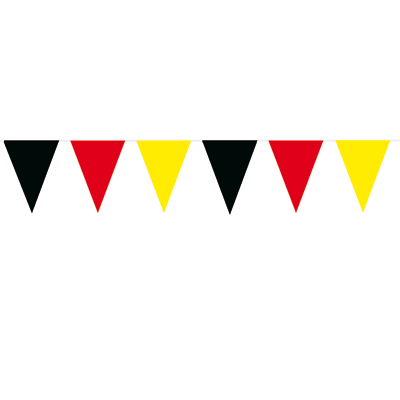 Image of Vlaggenlijn zwart/rood/geel 10 m