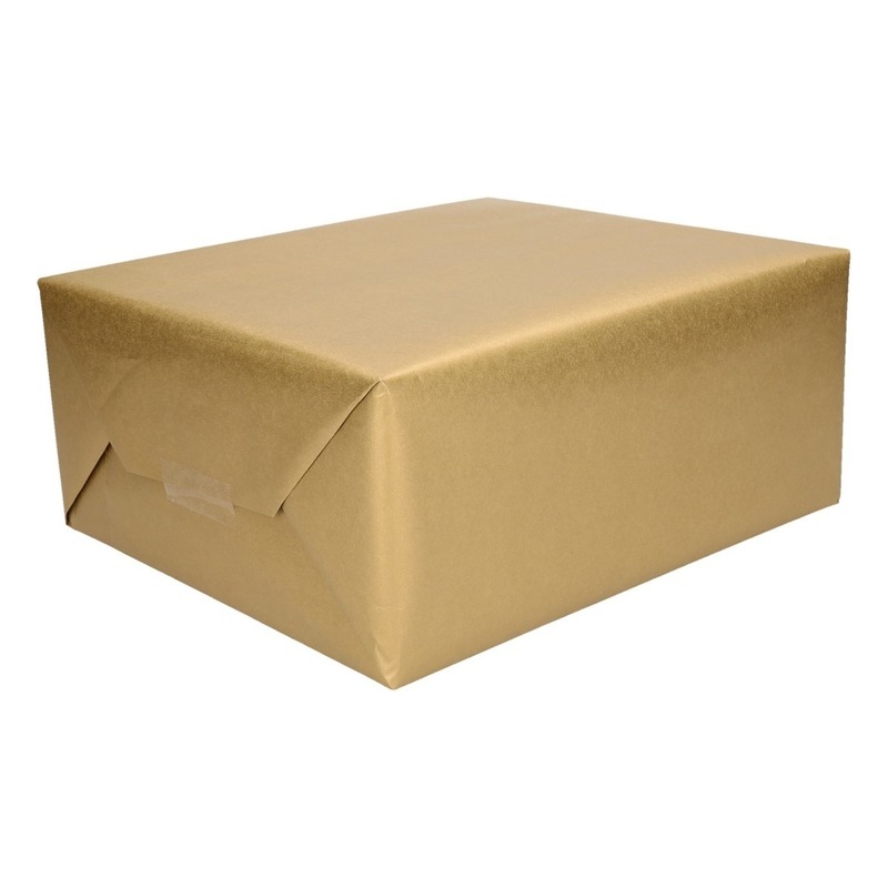 10x Cadeaupapier/inpakpapier goud 500 x 50 cm op rol