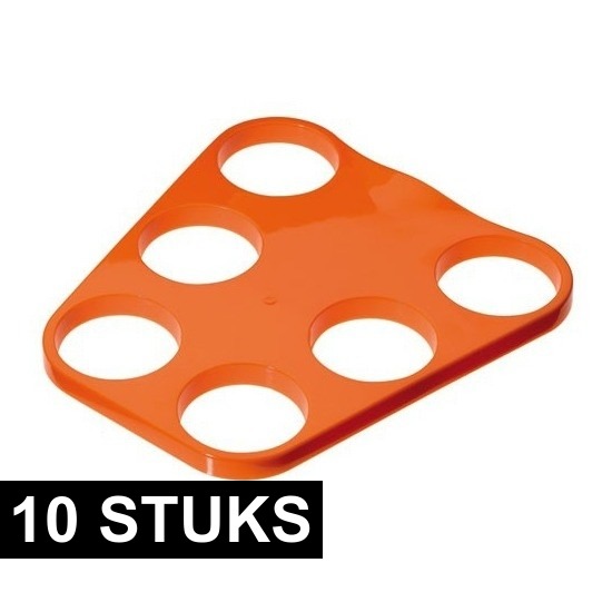 10x Voetbalsupporters biertray Holland