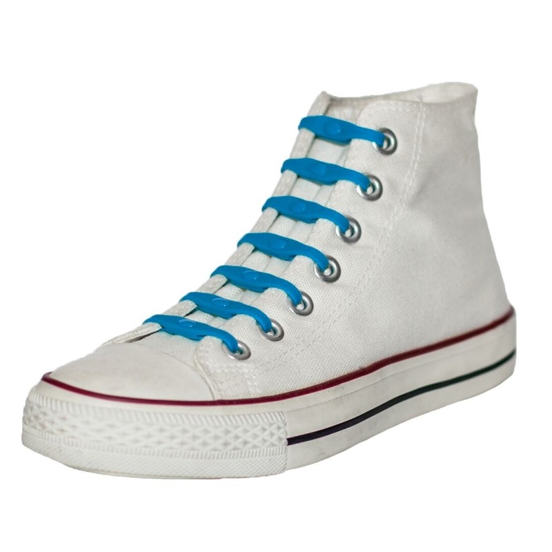 14x Shoeps elastische veters kobaltblauw voor kinderen/volwassen
